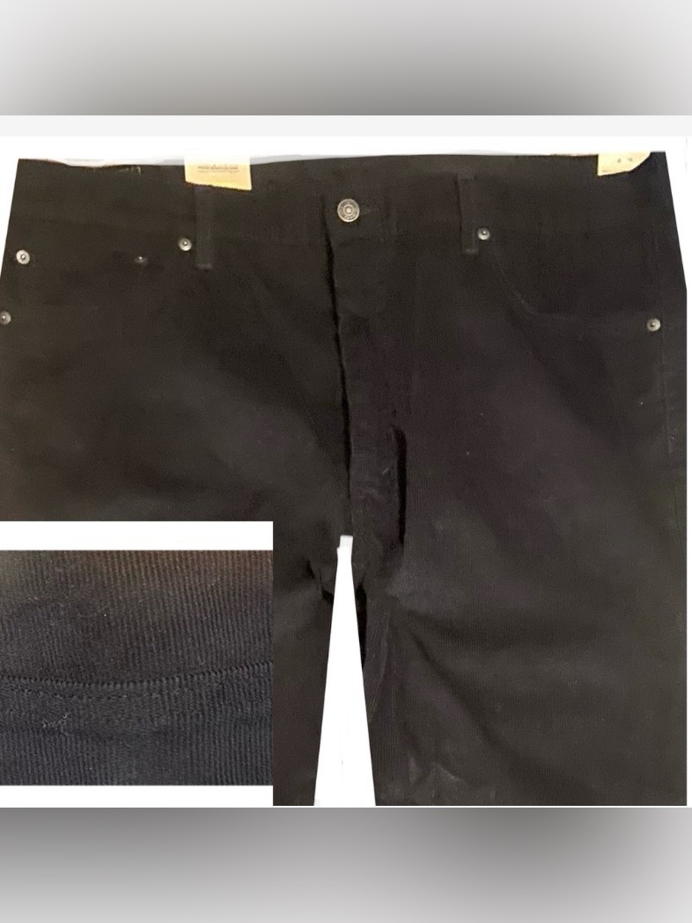 Levi's 505 Regular Black Corduroy Straight Straight